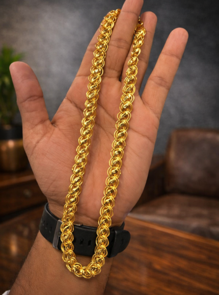 Heavy Interlock Gold Tone Mens Chain